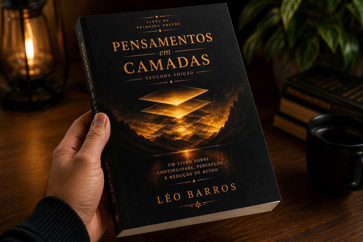 Livro físico em mãos